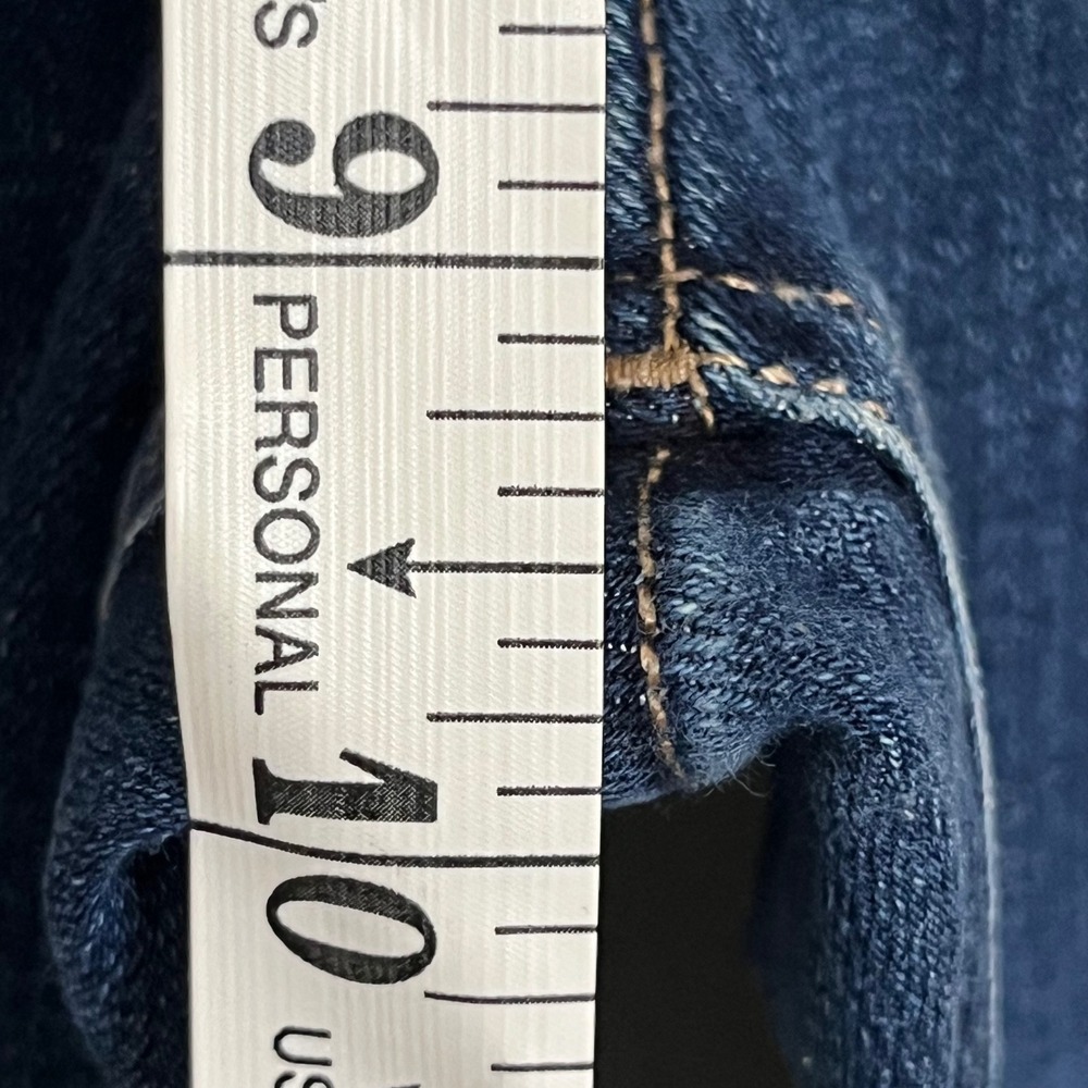 Express Denim Perfect Ankle Legging Jeans Mid Rise Dark Wash Blue Size 8R Seamed - Picture 5 of 12